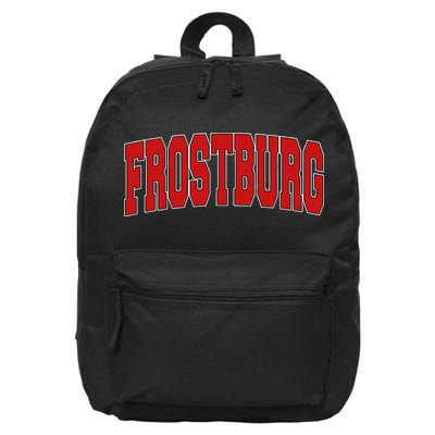 Frostburg Md Maryland Varsity Style Usa 16 in Basic Backpack