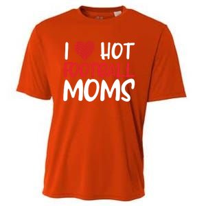 Football Mom Mother Cute Gift American I Love Hot Football Moms Cool Gift Cooling Performance Crew T-Shirt