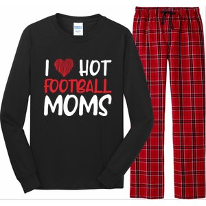 Football Mom Mother Cute Gift American I Love Hot Football Moms Cool Gift Long Sleeve Pajama Set