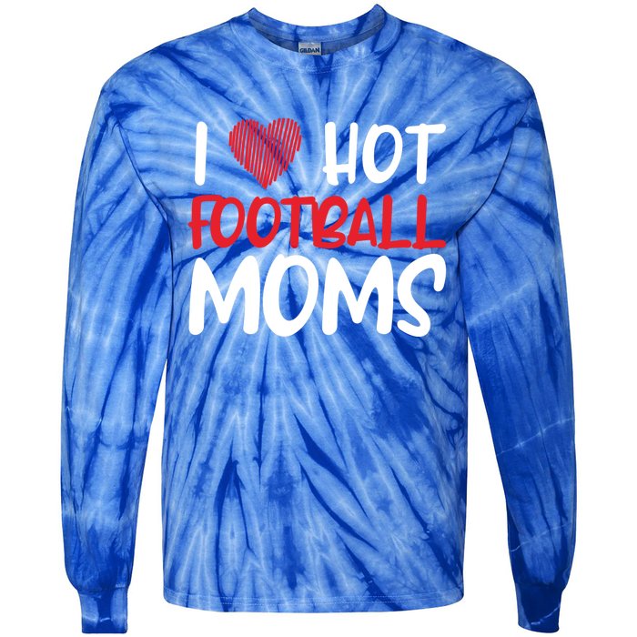 Football Mom Mother Cute Gift American I Love Hot Football Moms Cool Gift Tie-Dye Long Sleeve Shirt