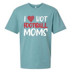 Football Mom Mother Cute Gift American I Love Hot Football Moms Cool Gift Sueded Cloud Jersey T-Shirt