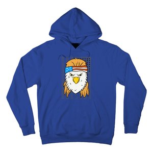 Funny Mullet Merica Bald Eagle 4th Of July American Flag Gift Hoodie