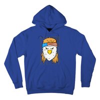 Funny Mullet Merica Bald Eagle 4th Of July American Flag Gift Hoodie