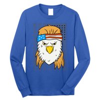 Funny Mullet Merica Bald Eagle 4th Of July American Flag Gift Long Sleeve Shirt