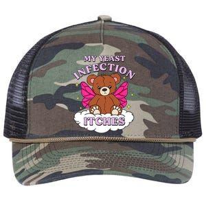 Funny Meme My Yeast Infection Itches Weird Humor Offensive Retro Rope Trucker Hat Cap