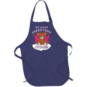 Funny Meme My Yeast Infection Itches Weird Humor Offensive Full-Length Apron With Pockets