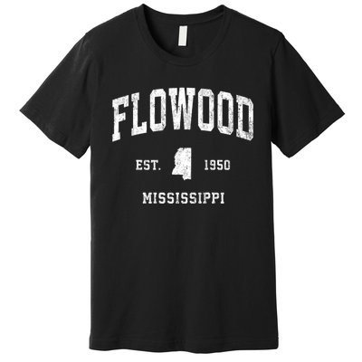 Flowood Mississippi Ms Vintage Athletic Sports Premium T-Shirt