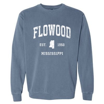 Flowood Mississippi Ms Vintage Athletic Sports Garment-Dyed Sweatshirt