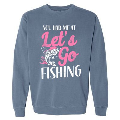 Fishing Mom Mother Cool Gift Garment-Dyed Sweatshirt