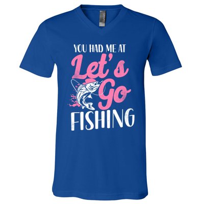 Fishing Mom Mother Cool Gift V-Neck T-Shirt