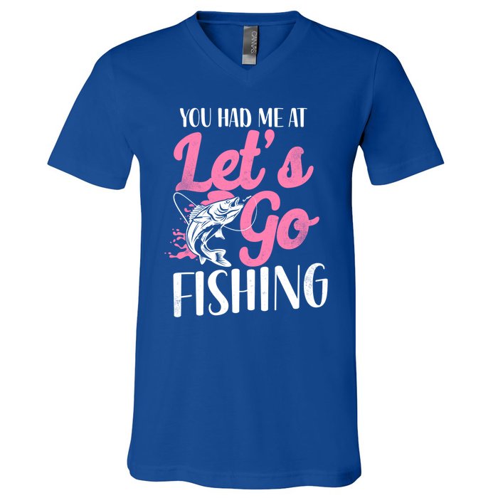 Fishing Mom Mother Cool Gift V-Neck T-Shirt