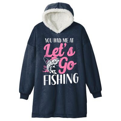 Fishing Mom Mother Cool Gift Hooded Wearable Blanket