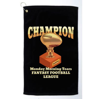 Funny Monday Morning Tears Fantasy Football Champion Golf Towel