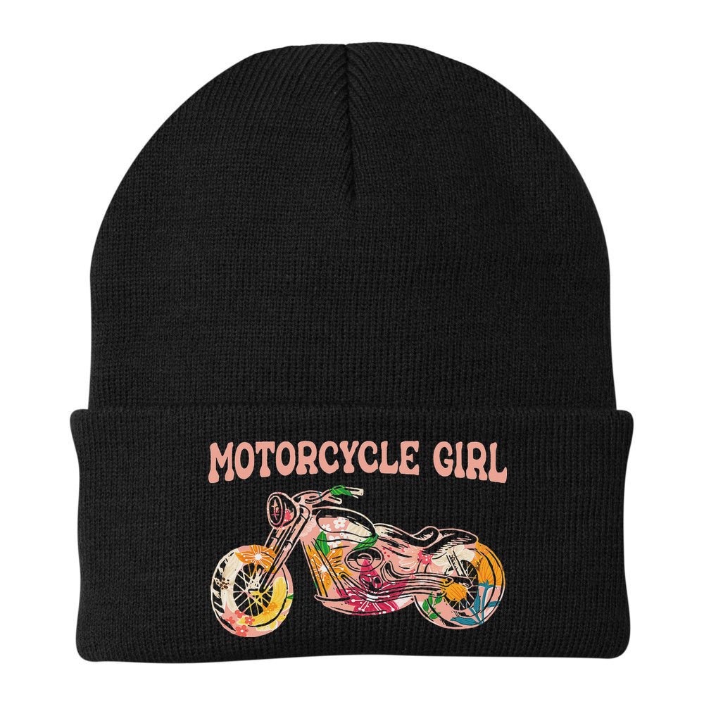 Funny Motorcycle Motorbike Fan Motorcycle Girl Beanie