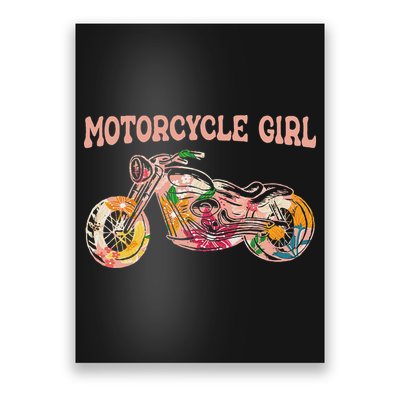 Funny Motorcycle Motorbike Fan Motorcycle Girl Poster