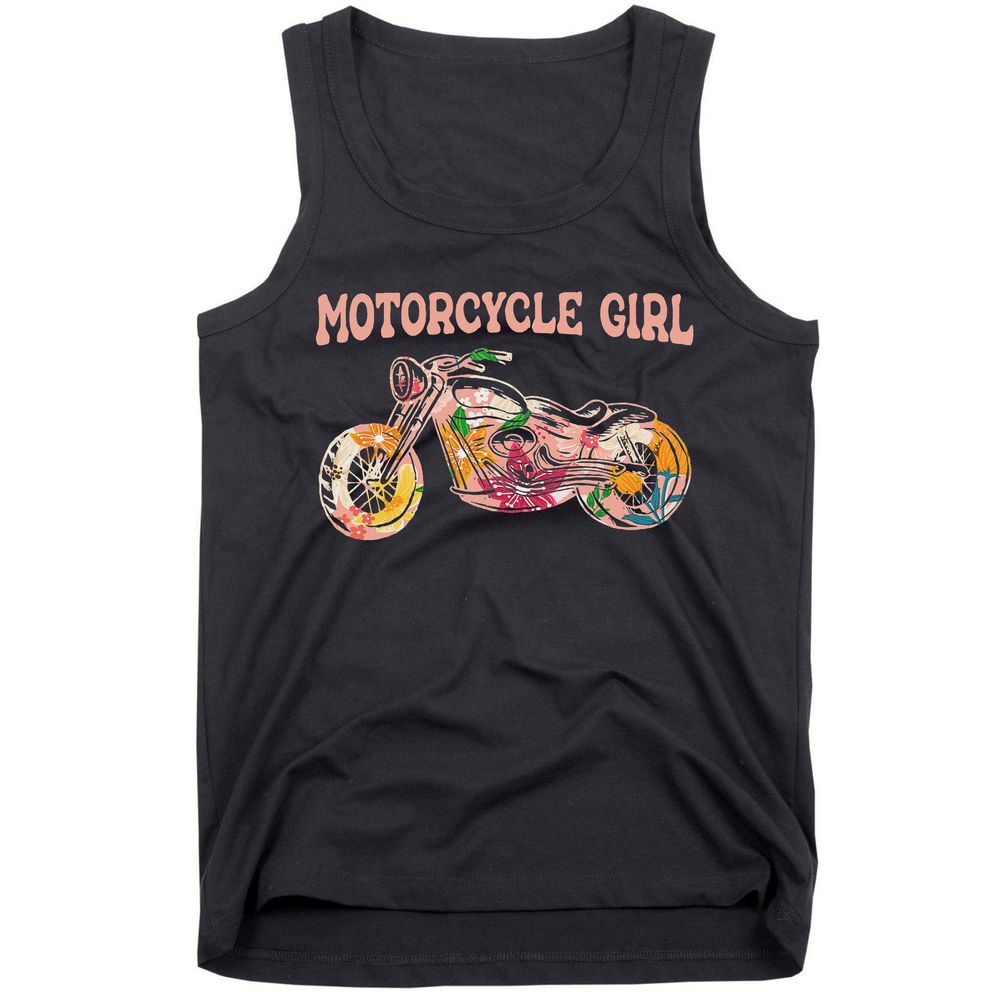 Funny Motorcycle Motorbike Fan Motorcycle Girl Tank Top