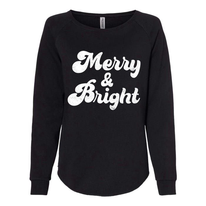 Family Matching Merry And Bright Christmas Top Womens California Wash Sweatshirt