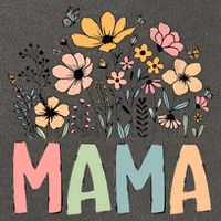 Floral Mama Mothers Day Wildflowers Cotton Canvas Backpack