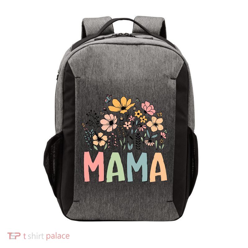 Floral Mama Mothers Day Wildflowers Vector Backpack