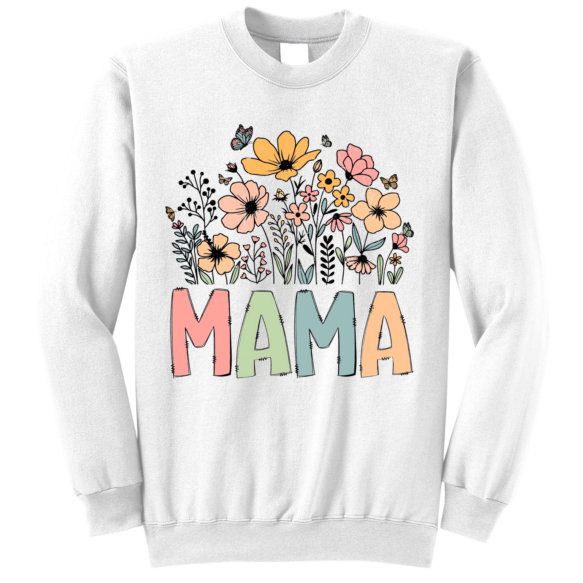 Floral Mama Mothers Day Wildflowers Sweatshirt