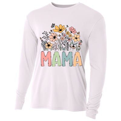 Floral Mama Mothers Day Wildflowers Cooling Performance Long Sleeve Crew