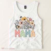 Floral Mama Mothers Day Wildflowers Tank Top