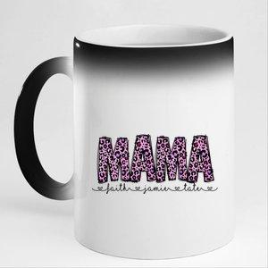 Floral Mama MotherS Day Gift 11oz Black Color Changing Mug