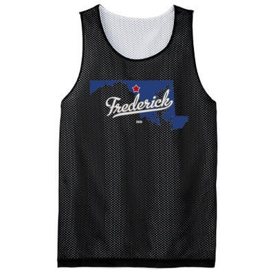 Frederick Maryland MD Map Mesh Reversible Basketball Jersey Tank