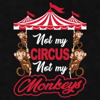Funny Monkey Not My Circus Not My Monkeys Ladies PosiCharge Tri-Blend Wicking Tank