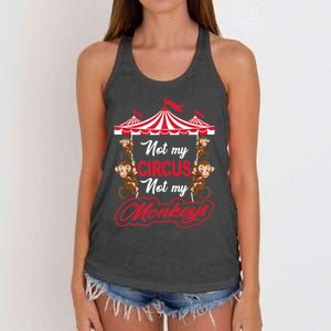 Funny Monkey Not My Circus Not My Monkeys Women's Knotted Racerback Tank