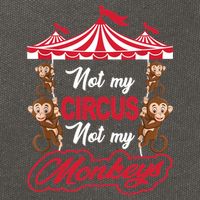 Funny Monkey Not My Circus Not My Monkeys Cotton Canvas Backpack