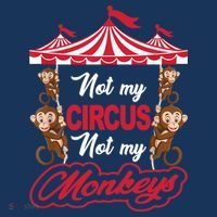 Funny Monkey Not My Circus Not My Monkeys 7 Panel Mesh Trucker Snapback Hat