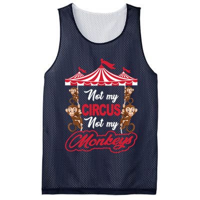 Funny Monkey Not My Circus Not My Monkeys Mesh Reversible Basketball Jersey Tank