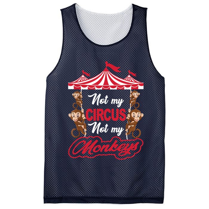 Funny Monkey Not My Circus Not My Monkeys Mesh Reversible Basketball Jersey Tank