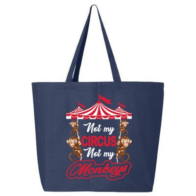 Funny Monkey Not My Circus Not My Monkeys 25L Jumbo Tote