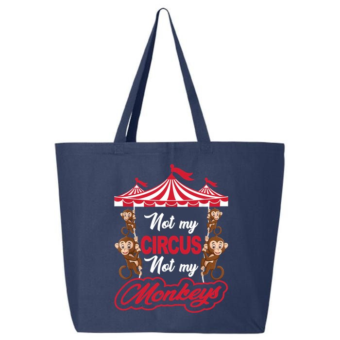Funny Monkey Not My Circus Not My Monkeys 25L Jumbo Tote