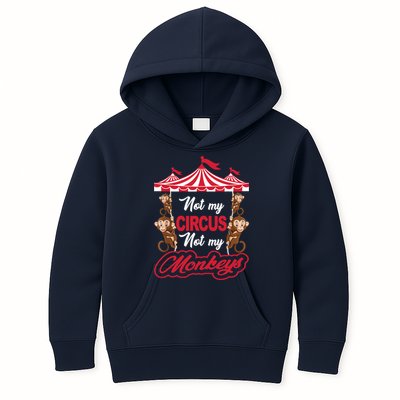 Funny Monkey Not My Circus Not My Monkeys Kids Hoodie
