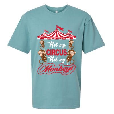 Funny Monkey Not My Circus Not My Monkeys Sueded Cloud Jersey T-Shirt
