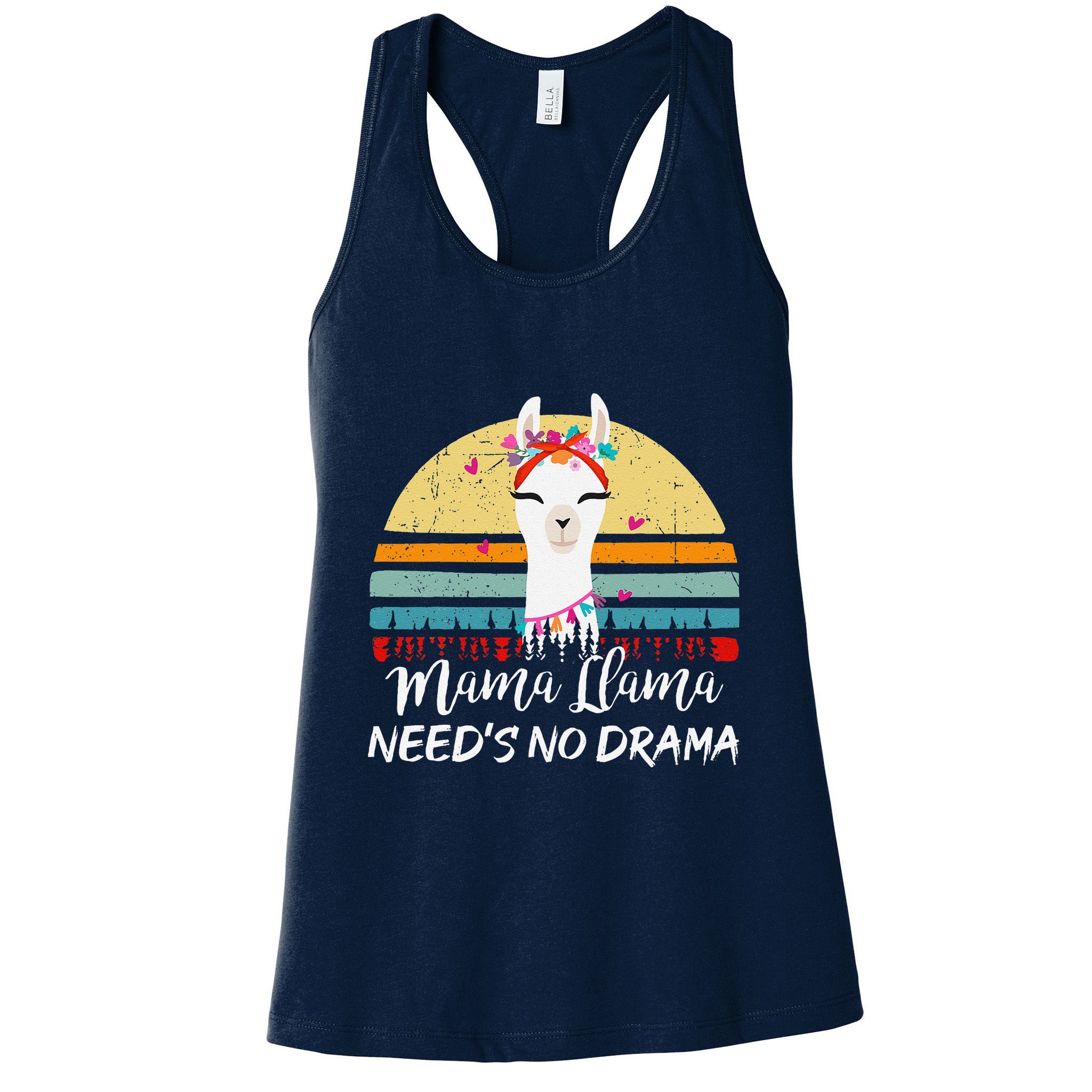 Funny Mamallama Needs No Drama Mom Mothers Day Gift Womens Tank Top