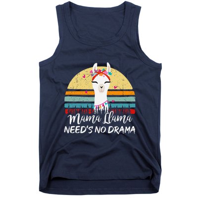 Funny Mamallama Needs No Drama Mom Mothers Day Gift Tank Top