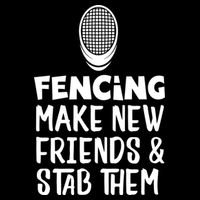 Fencing Make New Friends And Stab Them Fencing Cropped Pullover Crew
