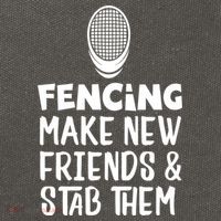 Fencing Make New Friends And Stab Them Fencing Cotton Canvas Backpack