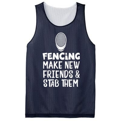 Fencing Make New Friends And Stab Them Fencing Mesh Reversible Basketball Jersey Tank