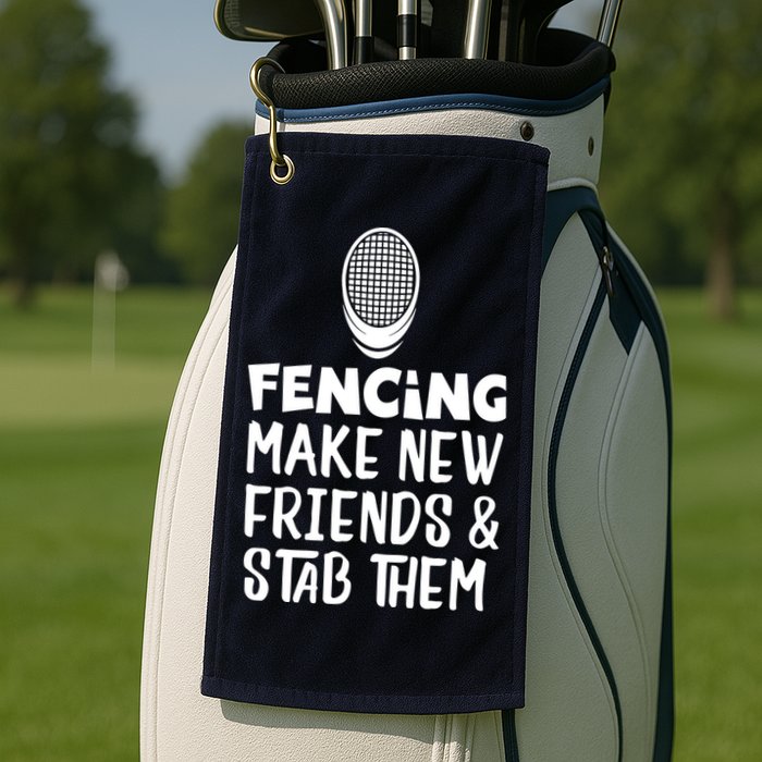 Fencing Make New Friends And Stab Them Fencing Golf Towel