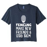 Fencing Make New Friends And Stab Them Fencing Crop Top