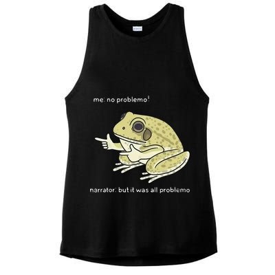 Frog Me No Problemo Narrator But It Was All Problemo Ladies PosiCharge Tri-Blend Wicking Tank