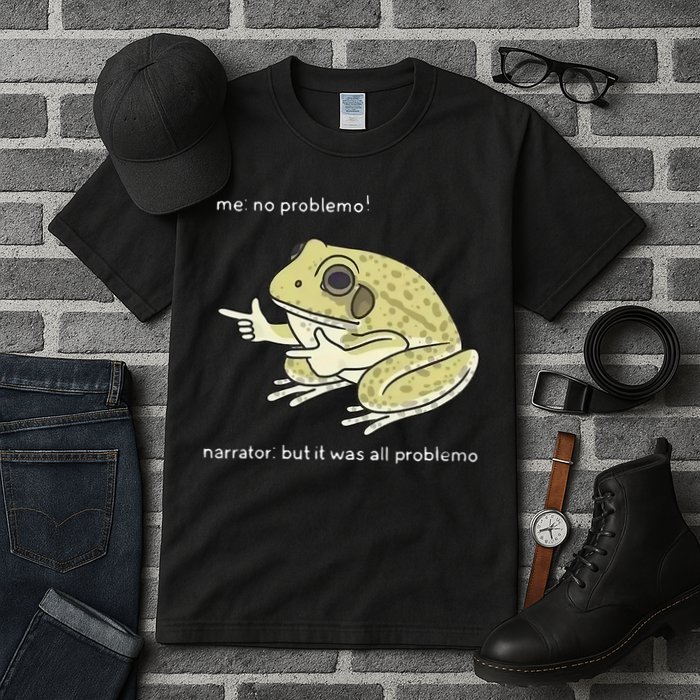 Frog Me No Problemo Narrator But It Was All Problemo Tall T-Shirt
