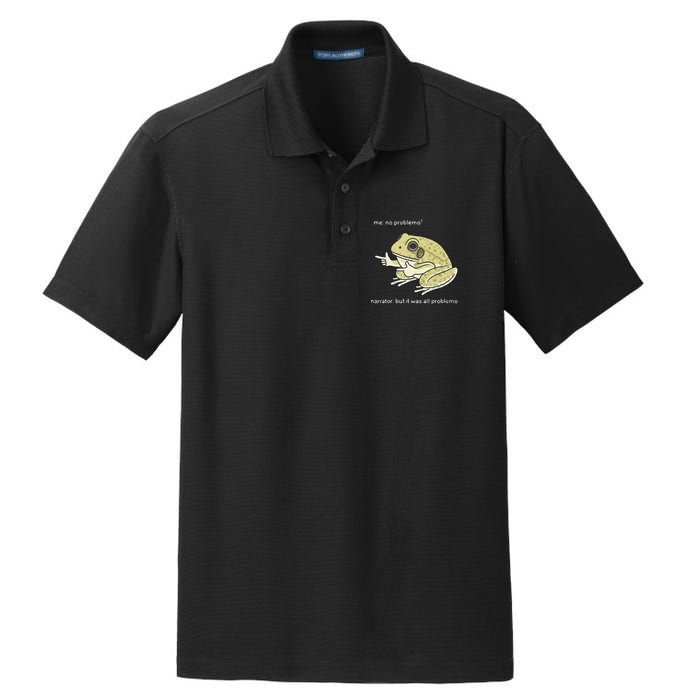 Frog Me No Problemo Narrator But It Was All Problemo Dry Zone Grid Polo