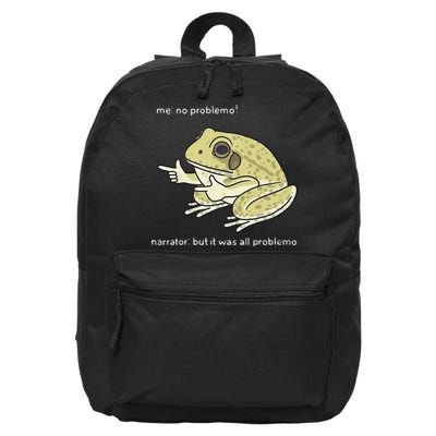 Frog Me No Problemo Narrator But It Was All Problemo 16 in Basic Backpack