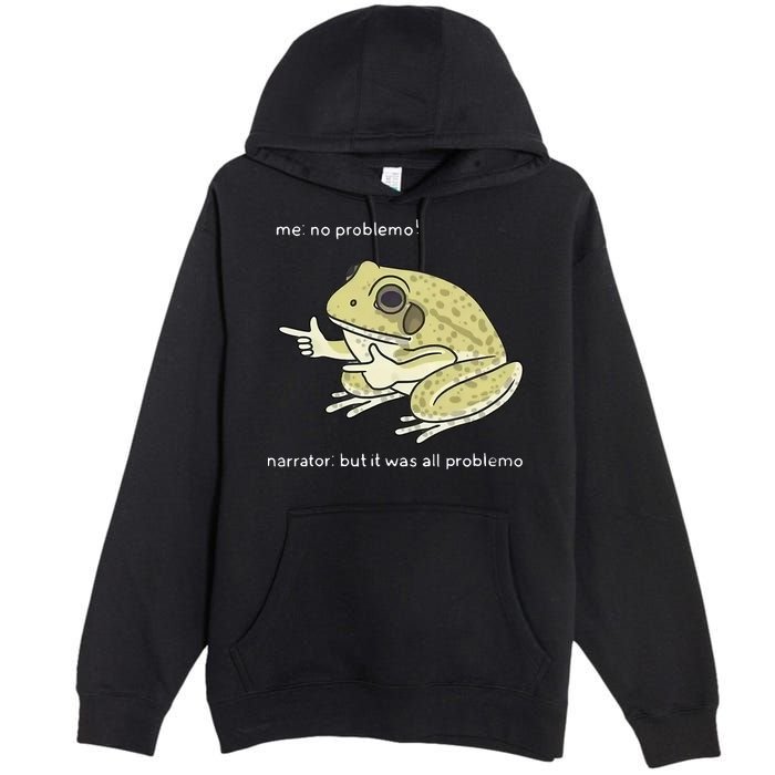 Frog Me No Problemo Narrator But It Was All Problemo Premium Pullover Hoodie